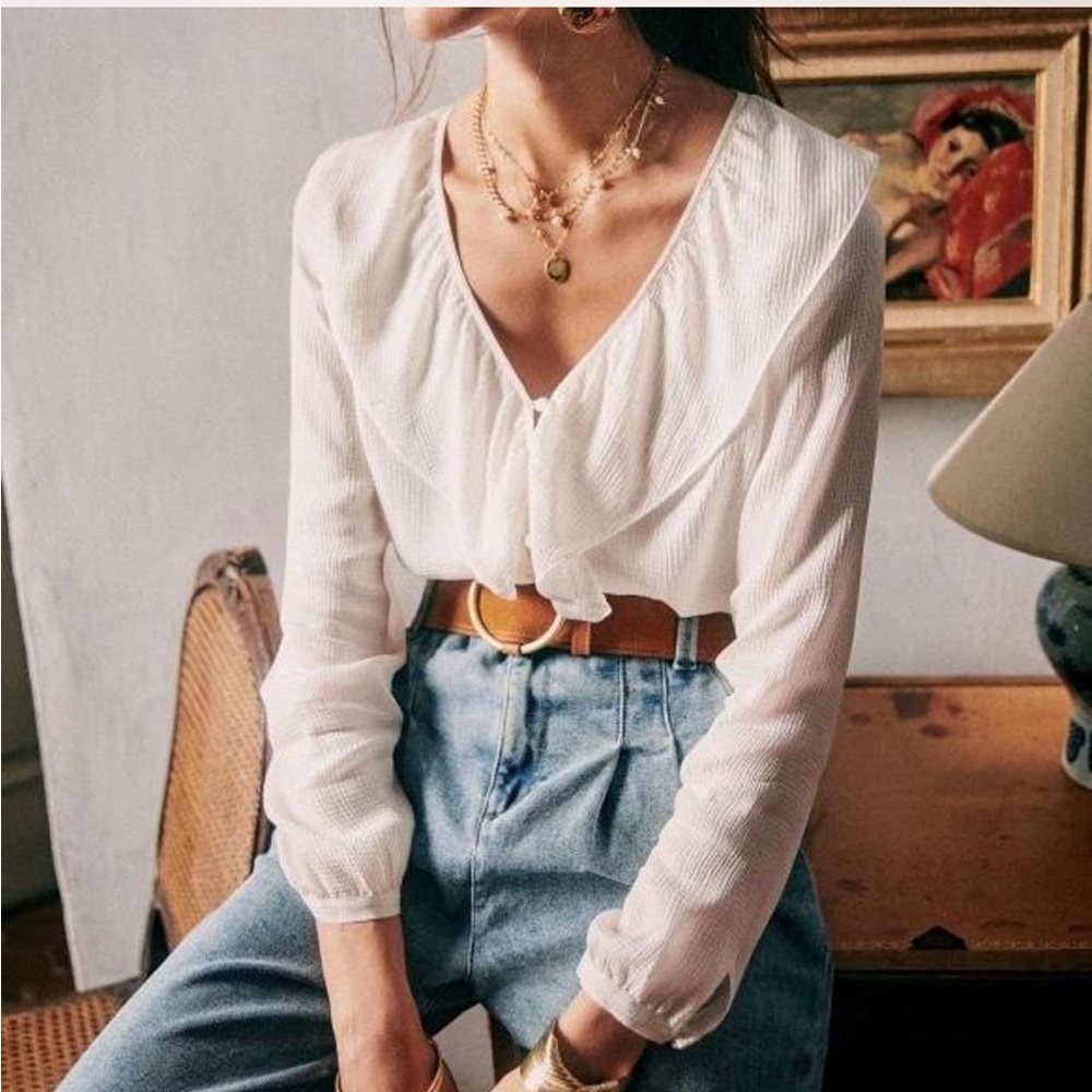 Sézane Silk Priscille Blouse